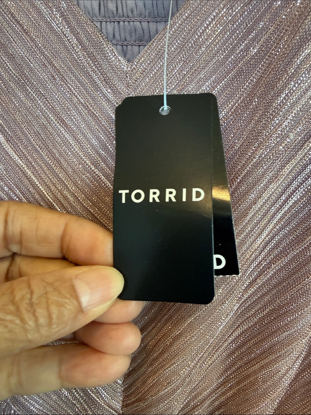 Torrid Rose Gold Metallic Pleated Maxi Dress - Picture 4 of 7
